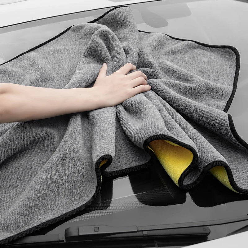 Thick Plush Microfiber Car Wash Towel - Super Absorbent Cleaning Cloth for Auto Care, 160x60cm