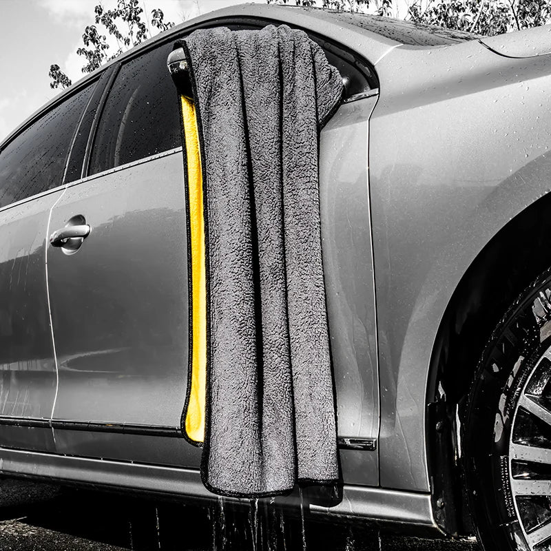 Thick Plush Microfiber Car Wash Towel - Super Absorbent Cleaning Cloth for Auto Care, 160x60cm