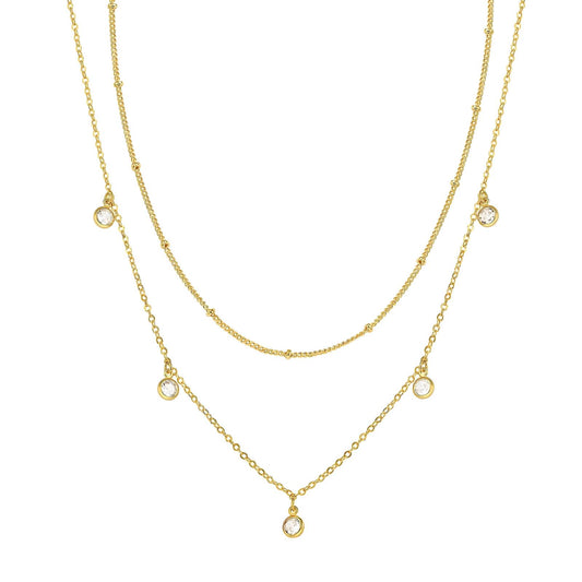 18K gold plated Stainless steel necklace, Intensity