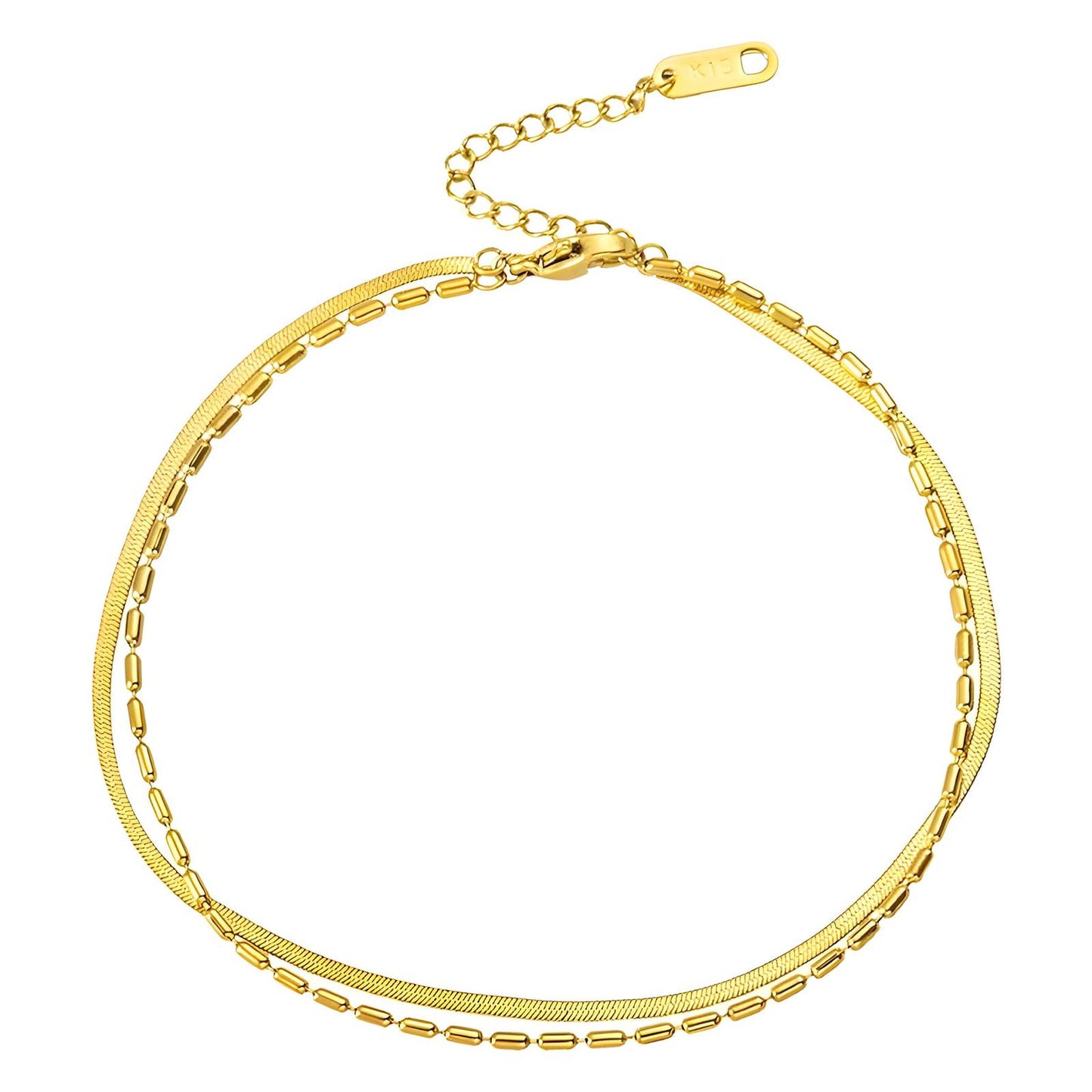 18K gold plated Stainless steel bracelet, Intensity