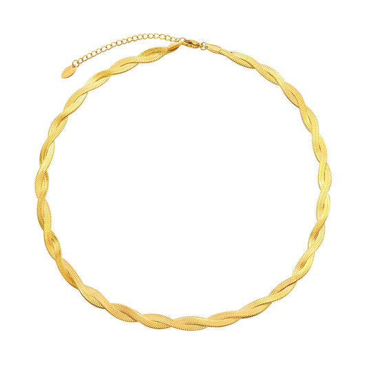 18K gold plated Stainless steel necklace, Intensity