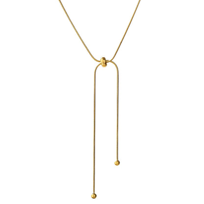 18K gold plated Stainless steel necklace, Intensity