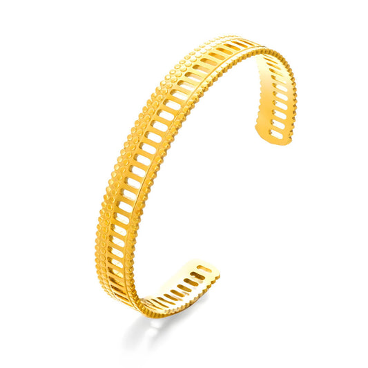 18K gold plated Stainless steel bracelet, Intensity