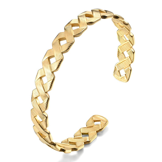 18K gold plated Stainless steel bracelet, Intensity