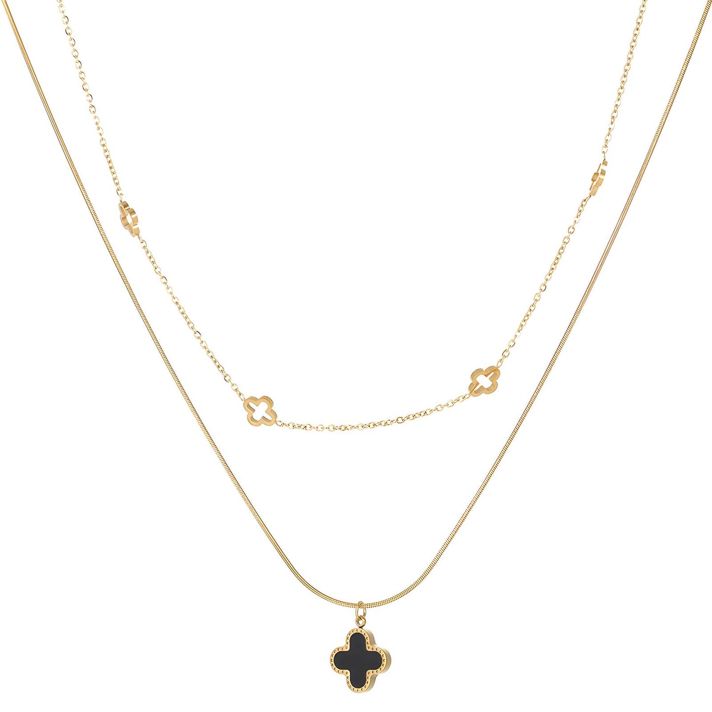 18K gold plated Stainless steel necklace, Intensity