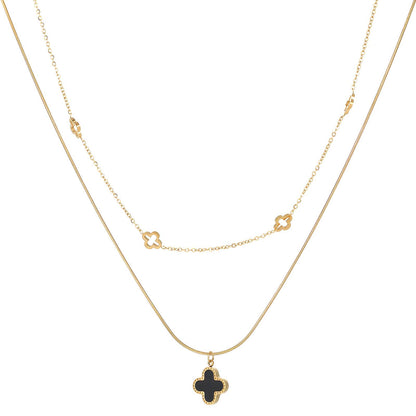 18K gold plated Stainless steel necklace, Intensity