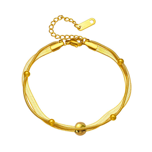 18K gold plated Stainless steel bracelet, Intensity