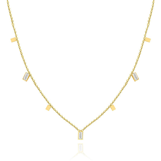 18K gold plated Stainless steel necklace, Intensity