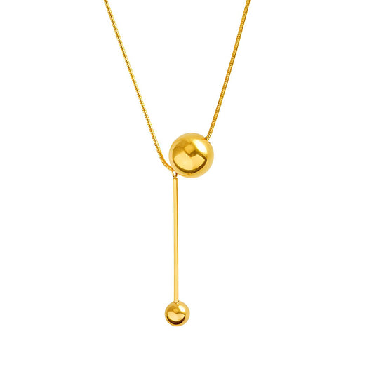 18K gold plated Stainless steel necklace, Intensity