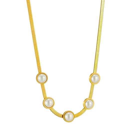 18K gold plated Stainless steel necklace, Intensity