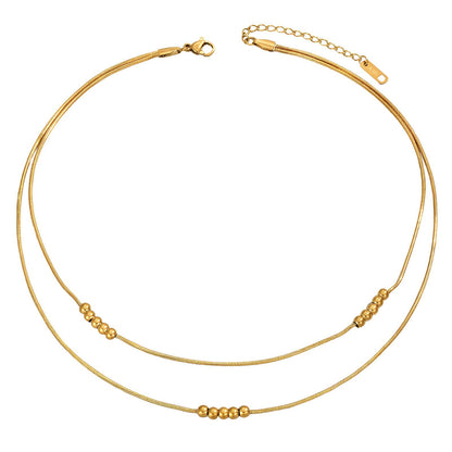 18K gold plated Stainless steel necklace, Intensity