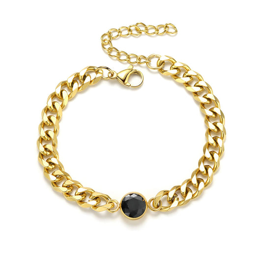 18K gold plated Stainless steel bracelet, Intensity