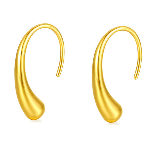 18K gold plated Stainless steel earrings, Intensity