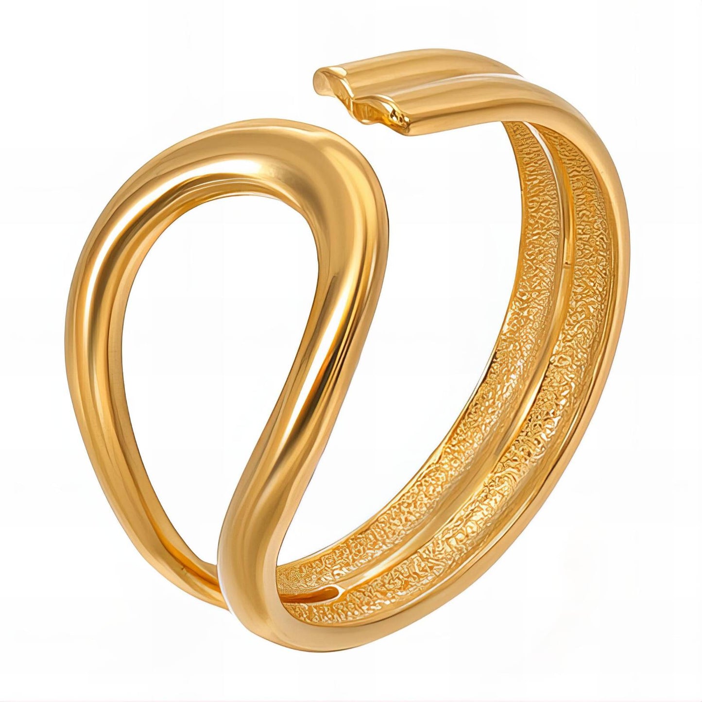 18K gold plated Stainless steel finger ring, Intensity