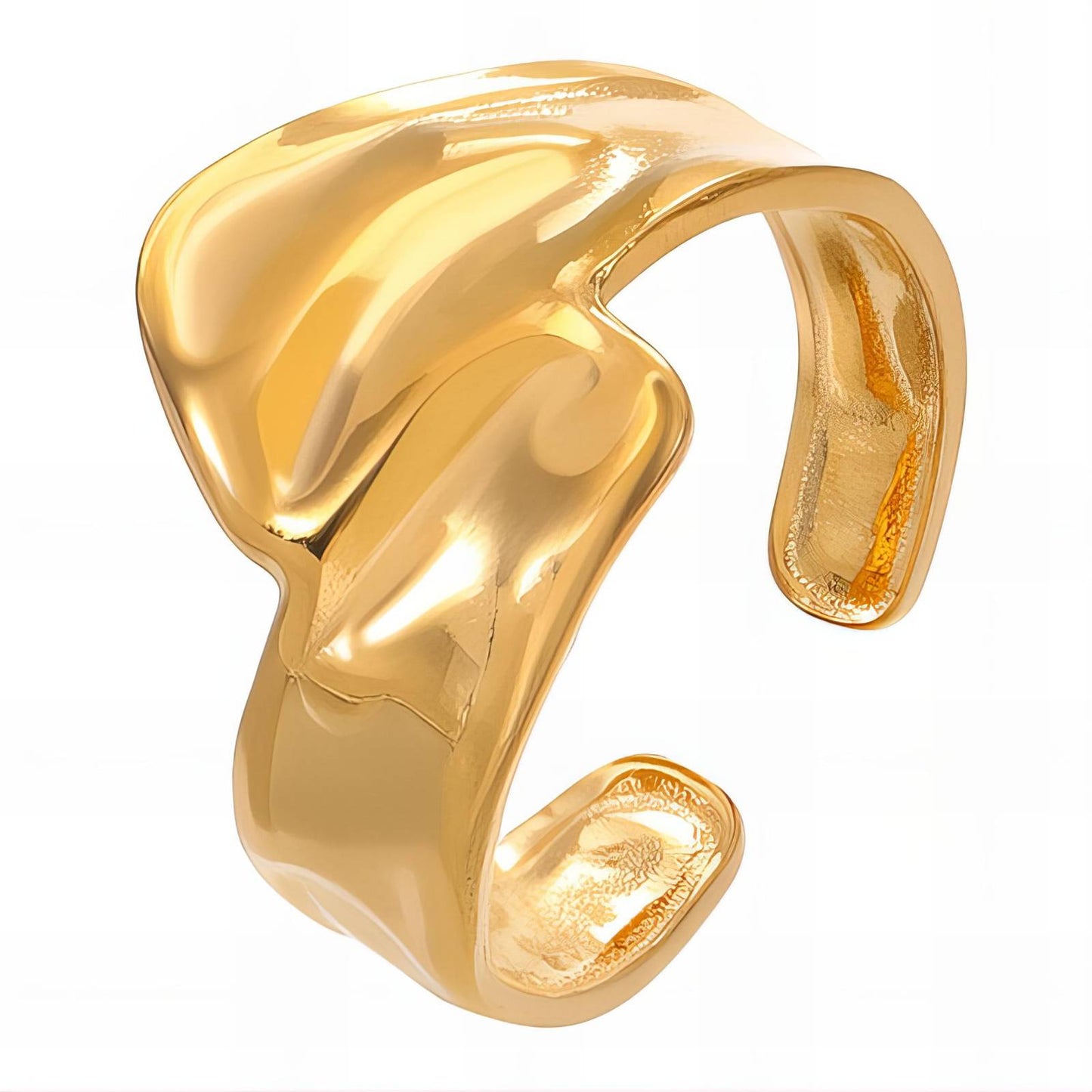 18K gold plated Stainless steel finger ring, Intensity