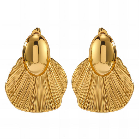 18K gold plated Stainless steel earrings, Intensity