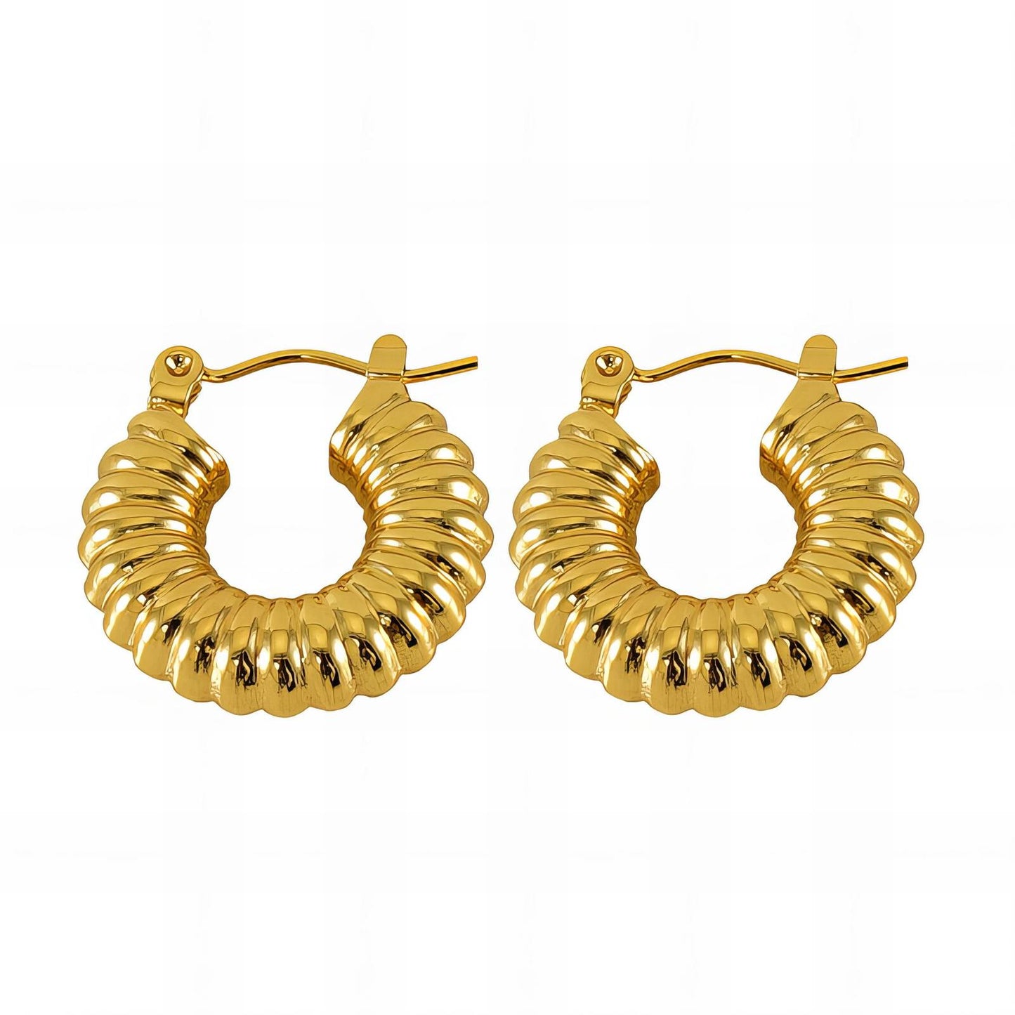 18K gold plated Stainless steel earrings, Intensity