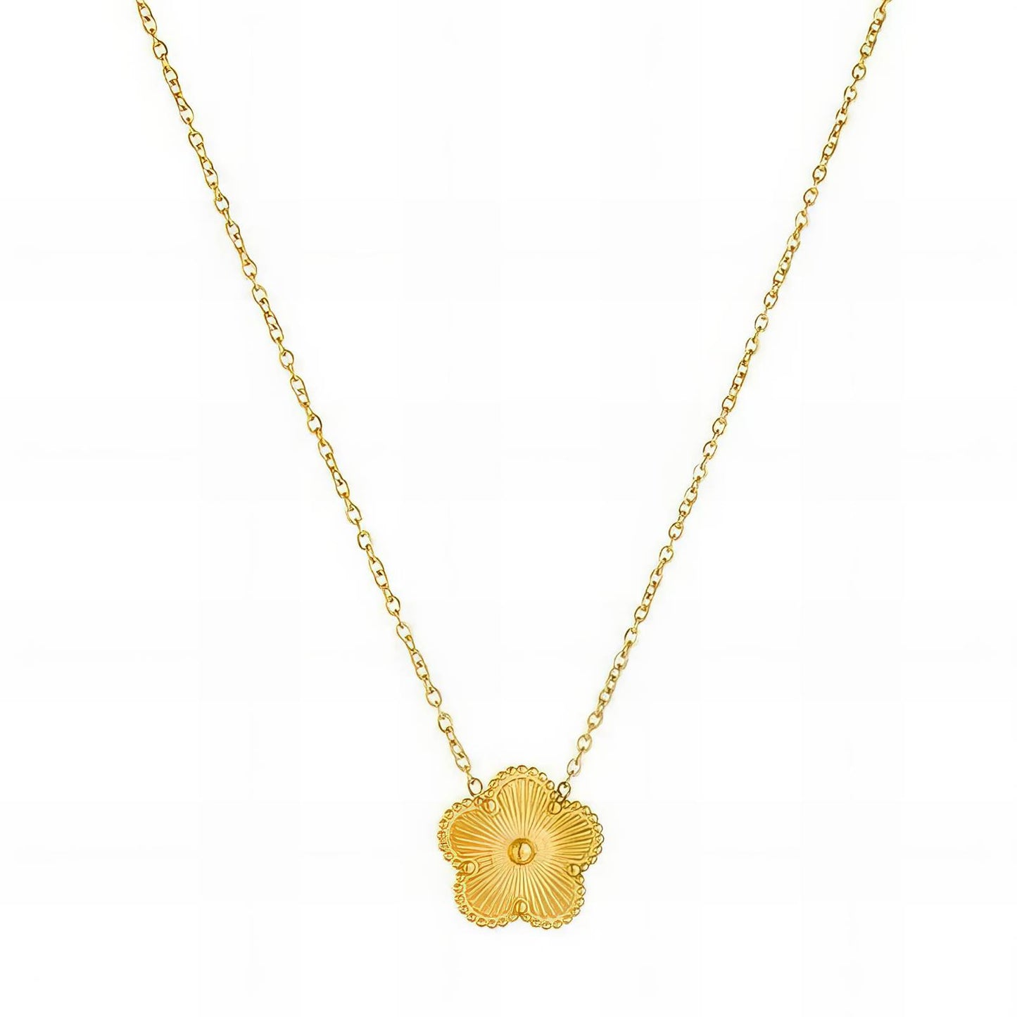 18K gold plated Stainless steel  Flower necklace, Intensity