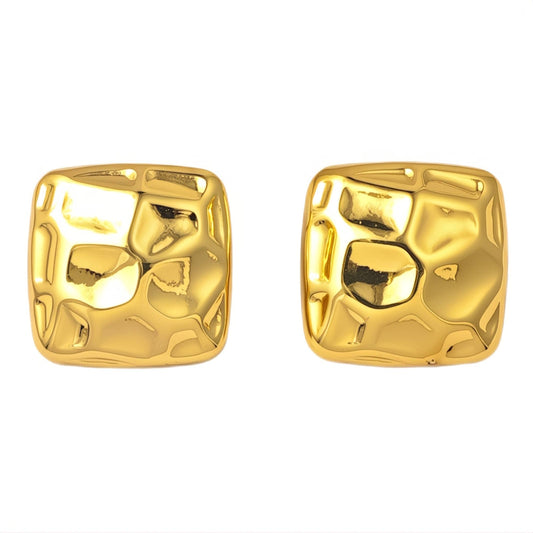 18K gold plated Stainless steel earrings, Intensity