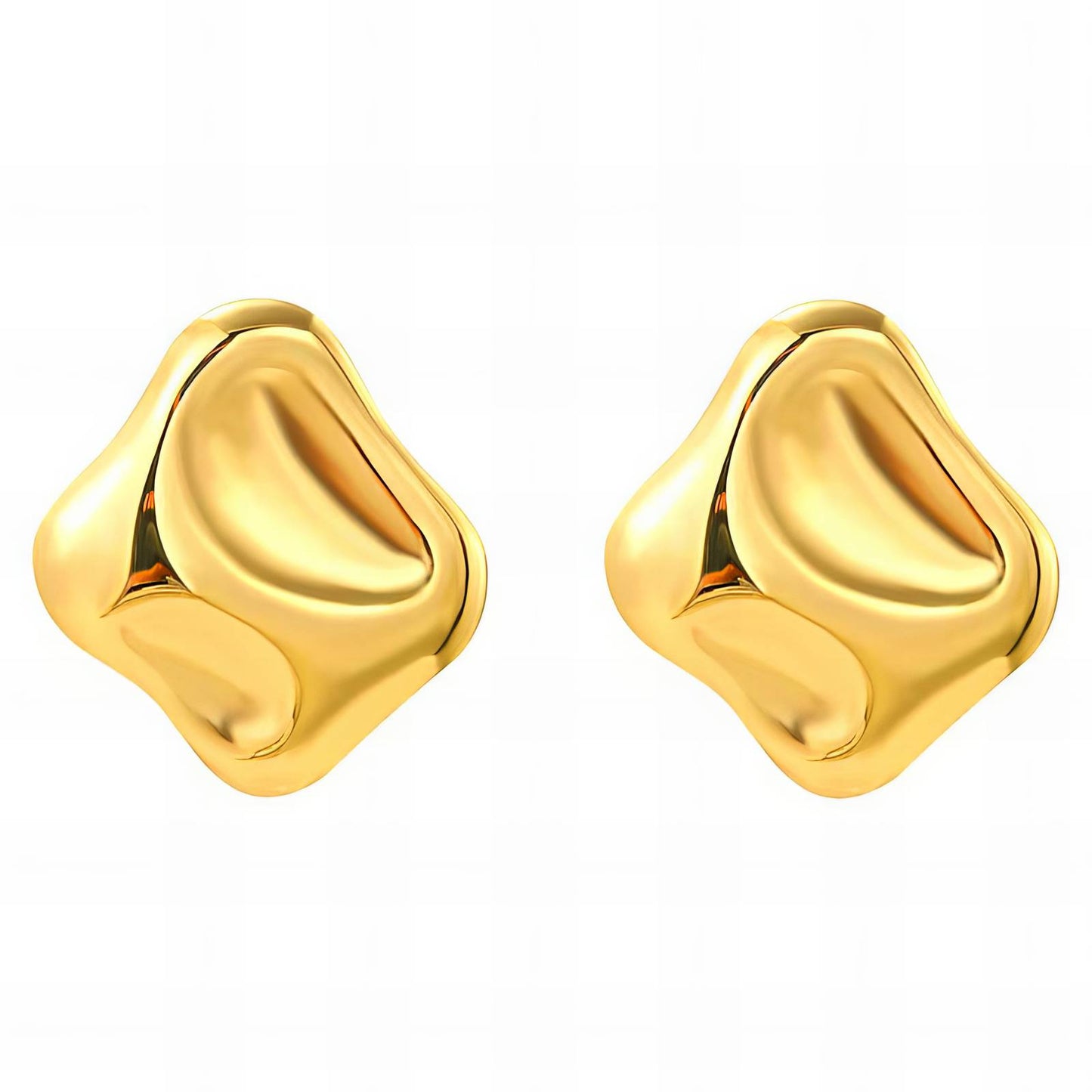 18K gold plated Stainless steel earrings, Intensity