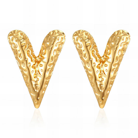 18K gold plated Stainless steel earrings, Intensity