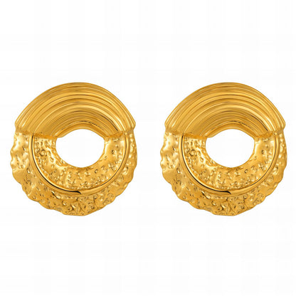 18K gold plated Stainless steel earrings, Intensity