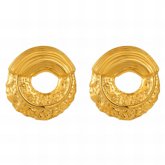 18K gold plated Stainless steel earrings, Intensity