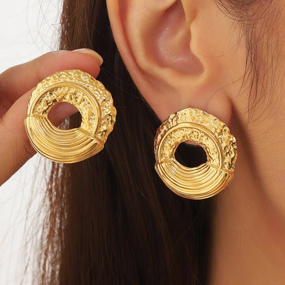 18K gold plated Stainless steel earrings, Intensity