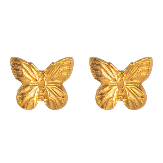 18K gold plated Stainless steel earrings, Intensity