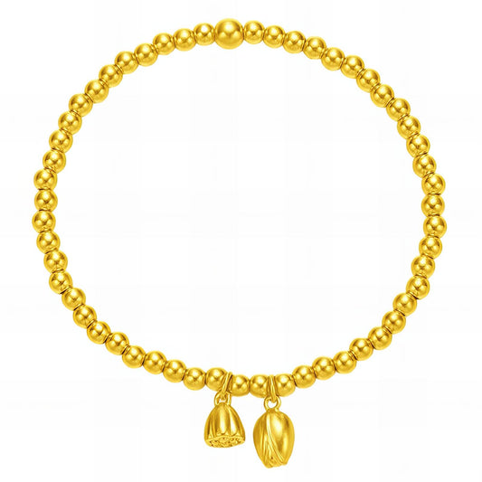 18K gold plated Stainless steel  Flowers bracelet, Intensity