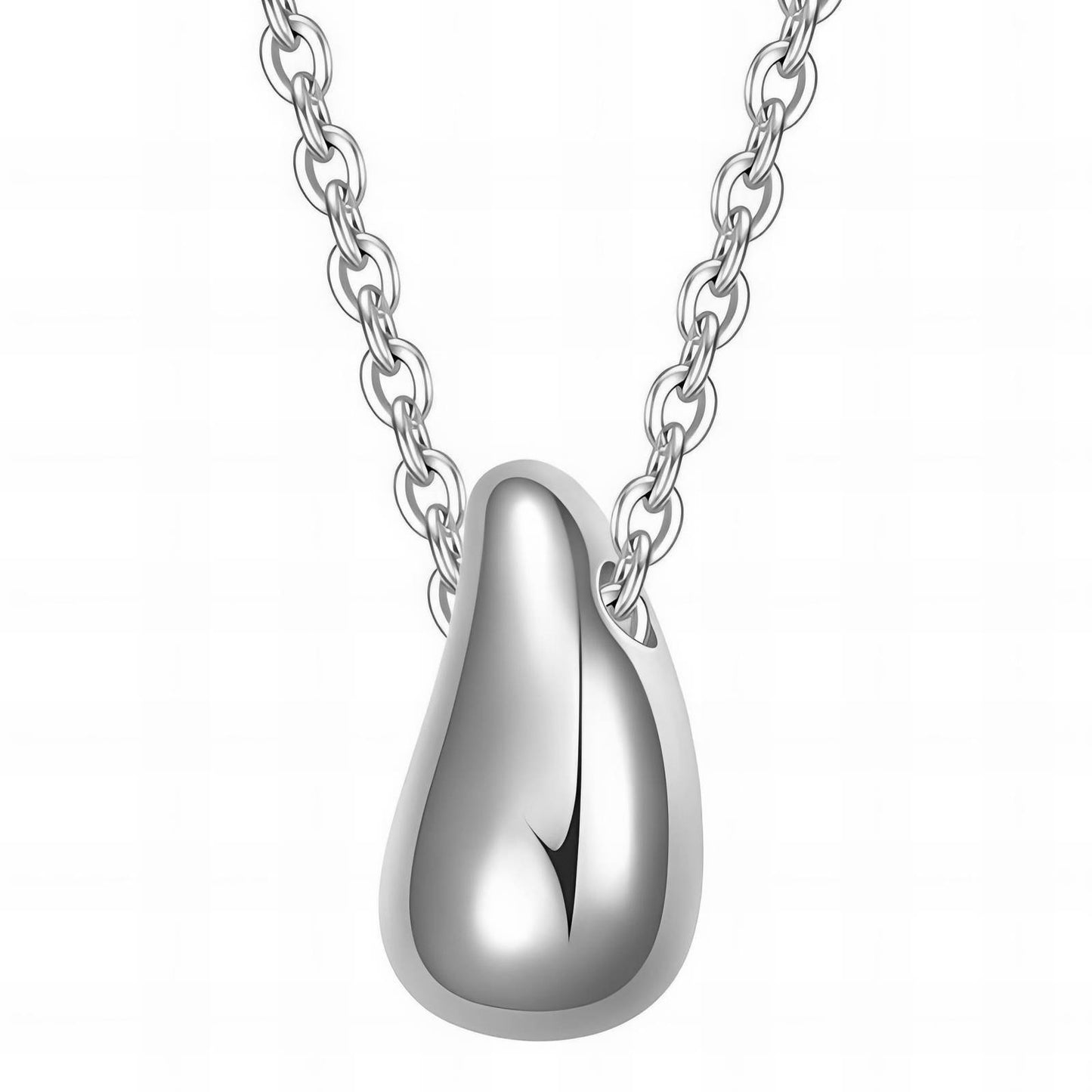 Stainless steel  Teardrop necklace, Intensity