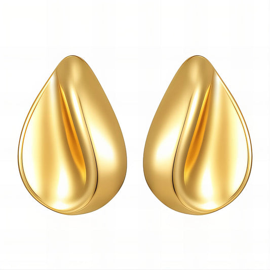 18K gold plated Stainless steel earrings, Intensity