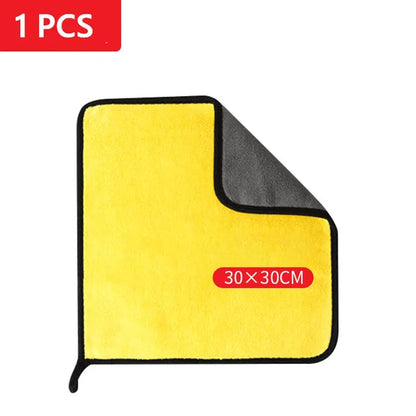 Thick Plush Microfiber Car Wash Towel - Super Absorbent Cleaning Cloth for Auto Care, 160x60cm