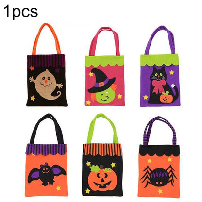 Halloween Decoration Creative Cartoon Candy Gift Square Tote, Random Style Delivery