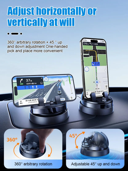 Metaso 360° Secure Car Phone Holder: Stable, Easy, & Reusable