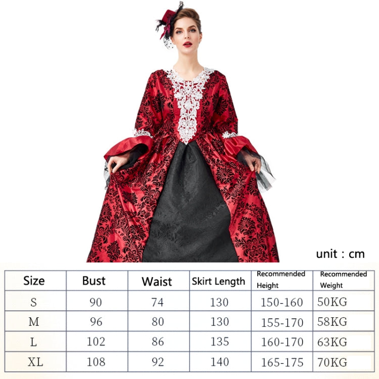 PS1972 Halloween Costume Adult Retro Lace Palace Dress