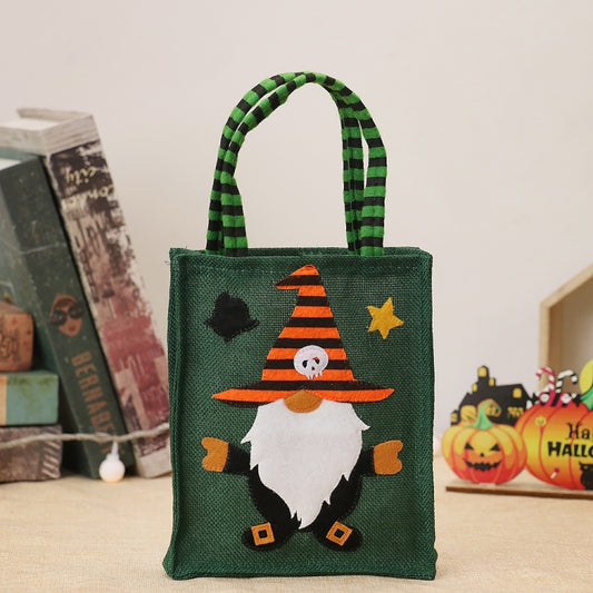 Halloween Cartoon Doll Linen Tote Bags