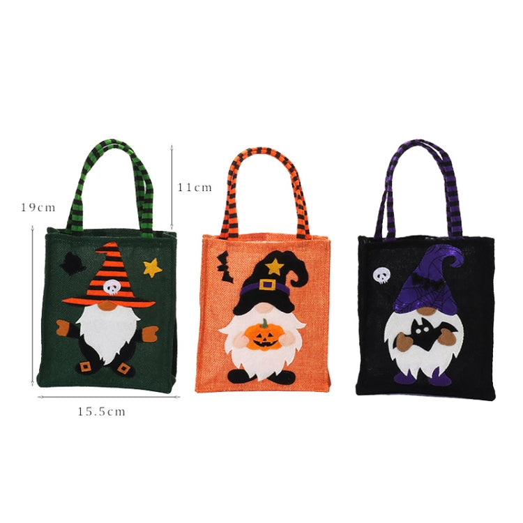 Halloween Cartoon Doll Linen Tote Bags