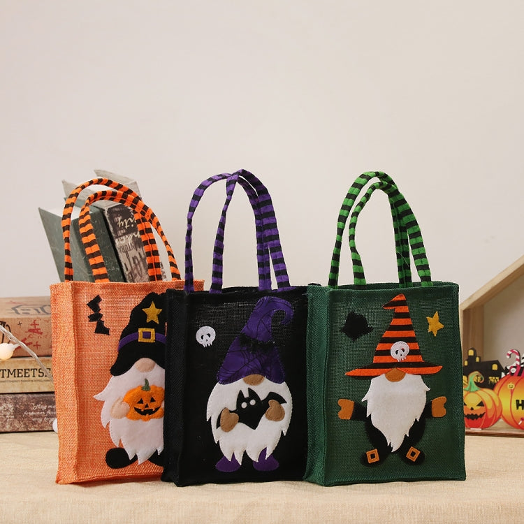 Halloween Cartoon Doll Linen Tote Bags