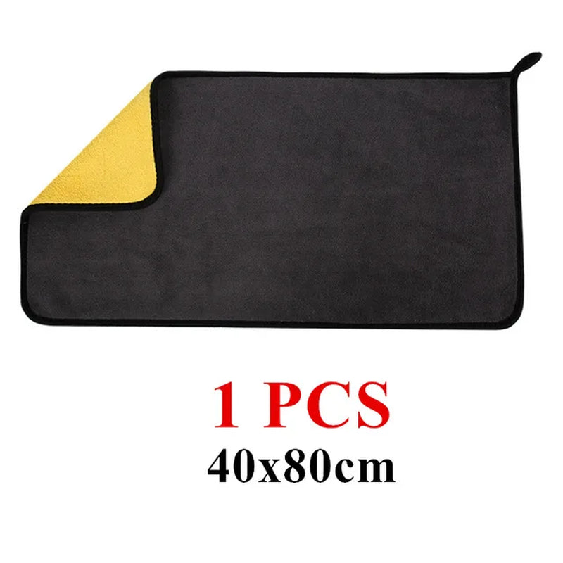 Thick Plush Microfiber Car Wash Towel - Super Absorbent Cleaning Cloth for Auto Care, 160x60cm